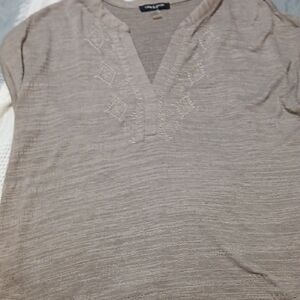 Cable & Gauge Tan Blouse